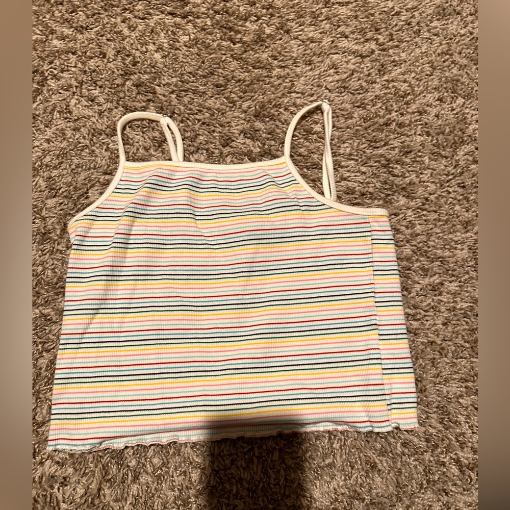 Forever 21 rainbow crop top